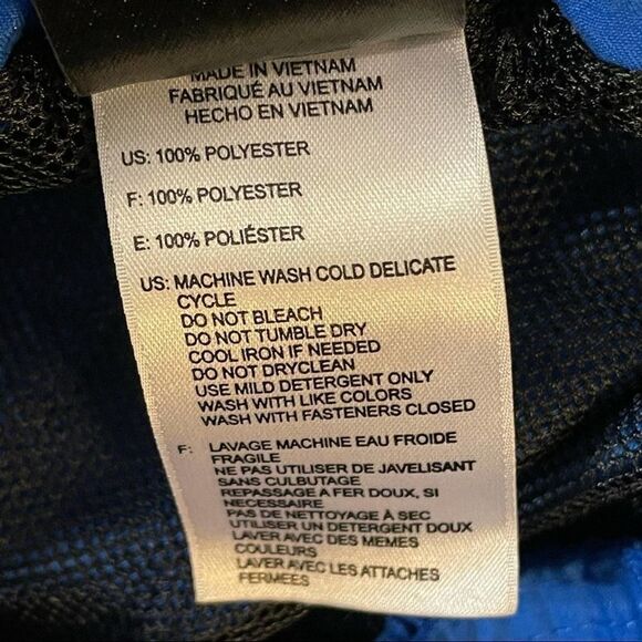 Adidas Solid Royal Blue White Track Stripes Swim Trunks w/ Pockets Drawstring L - Picture 9 of 11